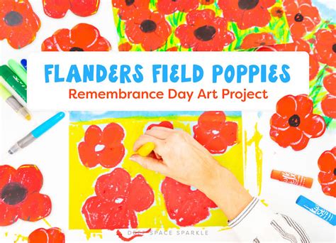 Flanders Field Poppies | Remembrance Day Art Project | Deep Space Sparkle