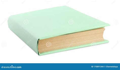 Book with Blank Light Green Cover Isolated Stock Photo - Image of ...