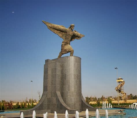 Abbas Ibn Firnas Statue - Baghdad عباس بن فرناس‎ | Baghdad, Baghdad iraq, Iraq