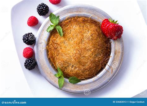 Cheese and Shredded Dough Dessert Kadayif Stock Image - Image of golden ...