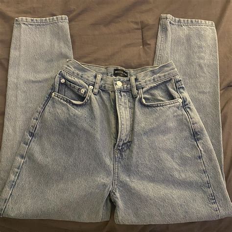 white fox mom jeans size xs - Depop