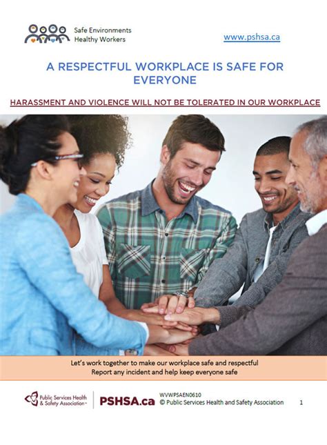 Public Services Health and Safety Association | Respectful Workplace Poster