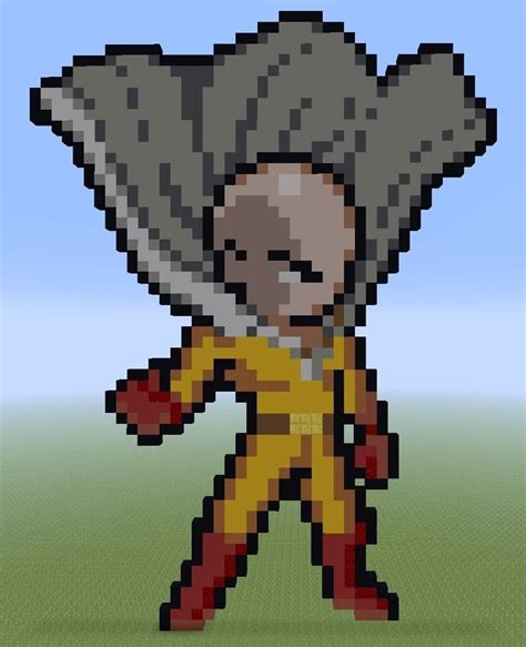 Saitama mc pixelart – Artofit