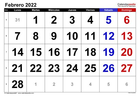 Calendario Mes De Febrero 2022 Para Imprimir - IMAGESEE