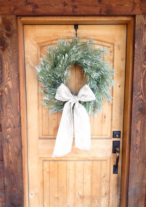 Winter Wreath-Holiday Door Wreath-SNOWY PINE Wreath-Winter Door Wreath-Holiday Door Wreath ...