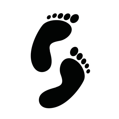 foot print symbol vector 5511911 Vector Art at Vecteezy