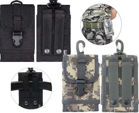 AGOZ Premium Outdoor MOLLE Tactical Military Cell Phone Vertical Case ...