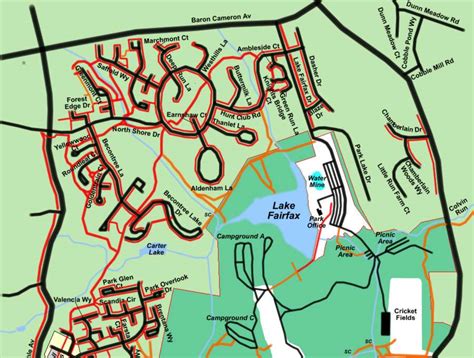 Lake Fairfax Park Map