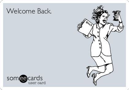 Welcome Back. | Workplace Ecard