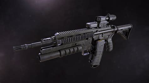 HK416 Assault Rifle — polycount