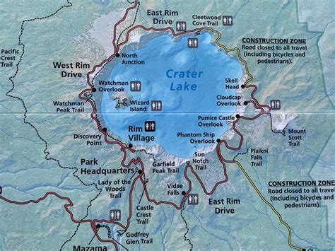 Crater Lake Oregon Map - Alecia Lorianna