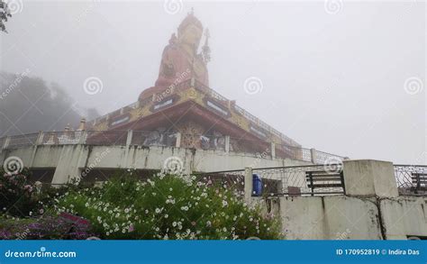 Samdruptse Monastery at Namchi in Sikkim Stock Image - Image of hill ...