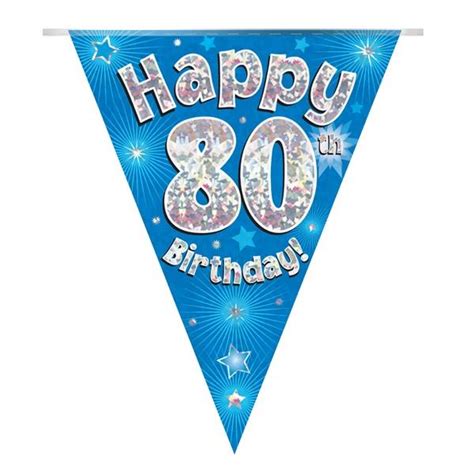 80th Bunting - Blue Star | Party Save Smile