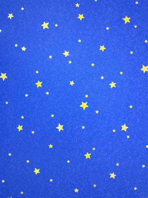 Blue wallpaper with yellow stars (ebay) | Pequeno principe decoracao ...