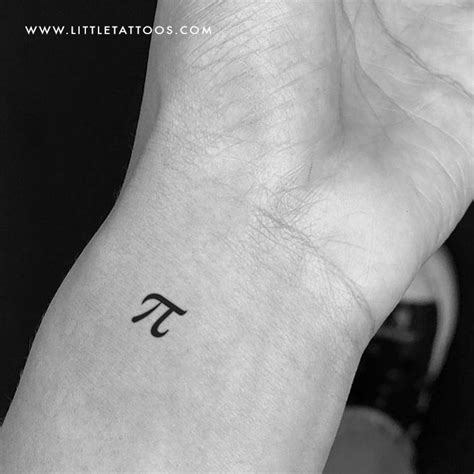 Pi letter temporary tattoo, get it here