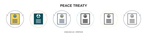 Peace Treaty Icon Filled Thin Line Stock Vector (Royalty Free ...