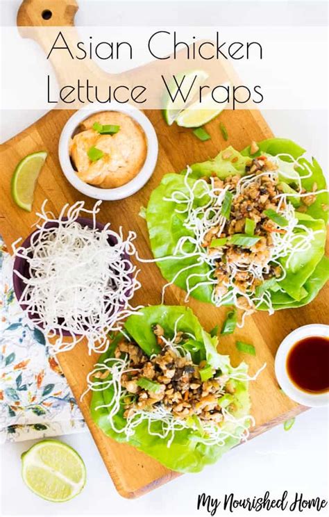 Asian Chicken Lettuce Wraps Recipe | My Nourished Home