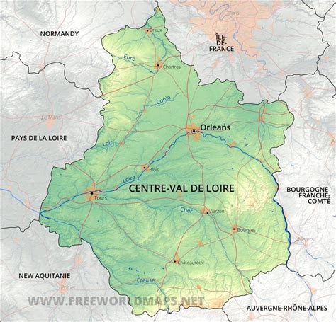 Centre-Val de Loire Map