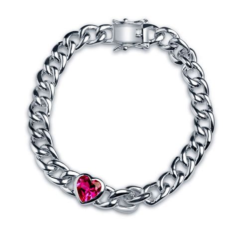 925 Sterling Silver Bracelet Synthetic Ruby Gemstone Spark Jewelry Xmas Gift NEW | Sterling ...