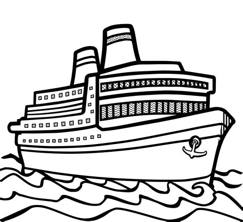 Clipart - ship - lineart