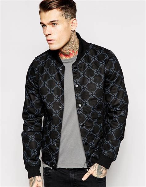 Lyst - G-Star Raw G Star Raw For The Oceans Fallden Bomber Jacket Black All Over Print in Black ...