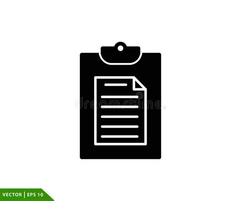 Clipboard Icon Vector Logo Design Template Stock Vector - Illustration ...