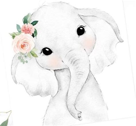 15 Cute Baby Elephant Drawing and Easy Elephant Painting Ideas