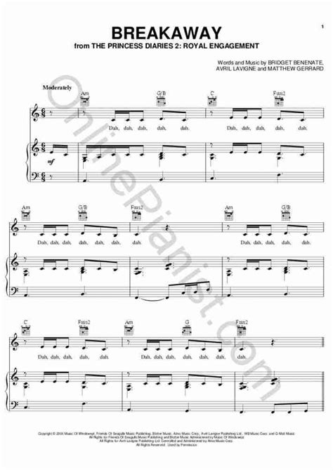 Breakaway Piano Sheet Music | OnlinePianist