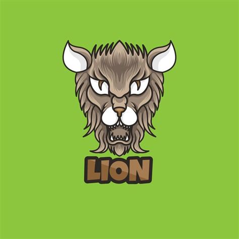Premium Vector | Angry face cartoon mascot lion head