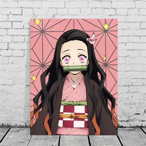 Nezuko-Kamado-Kimetsu-no-Yaiba-Anime-Home-Decor-Canvas-Poster-Prints ...