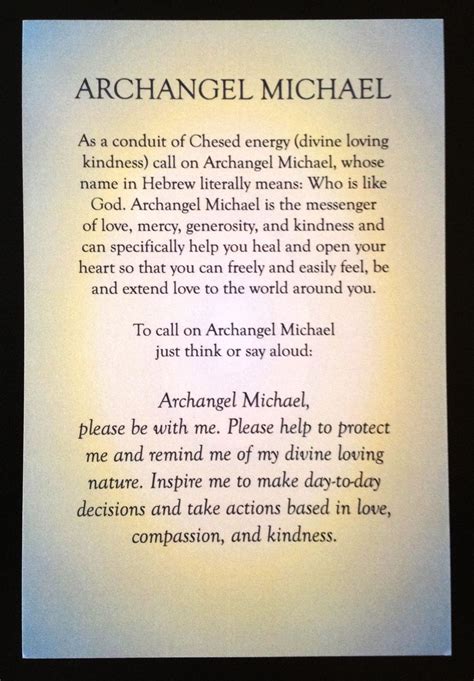 Archangel Gabriel Prayer Card - THE SHOOT