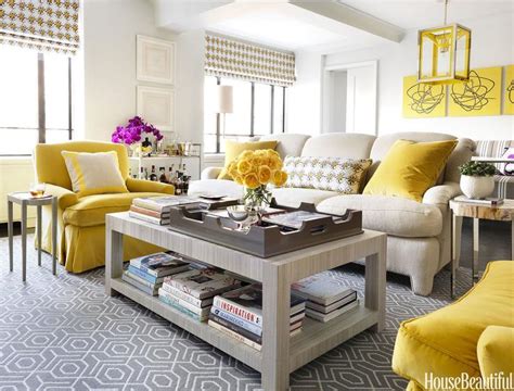 Contemporary Yellow and Gray Living Room - Contemporary - Living Room - Benjamin Moore White Wisp
