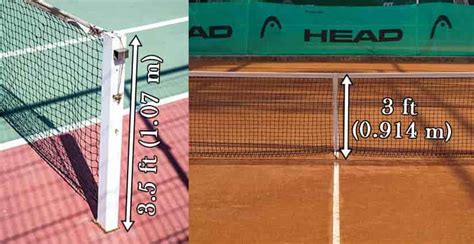 Tennis net rules and regulations + Height & width - Height, width Tennisario