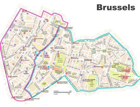 Map of Brussels - Brussels map pdf (Belgium)