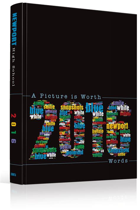 Yearbook Cover - Newport High School - "A Picture is Worth 2016 Words" Theme - Words, Word Salad ...
