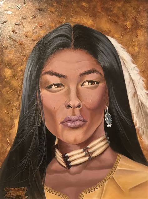 Native American Woman Painting by Saeid Gholibeik | Saatchi Art