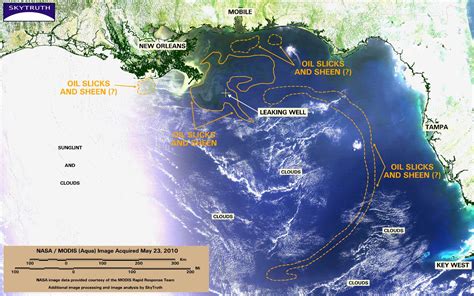 BP / Gulf Oil Spill – Satellite Images Show Spreading Slick – SkyTruth