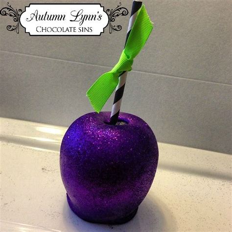 Purple Glittered Candied Apple Candy Apple Wedding favor sweets table ...