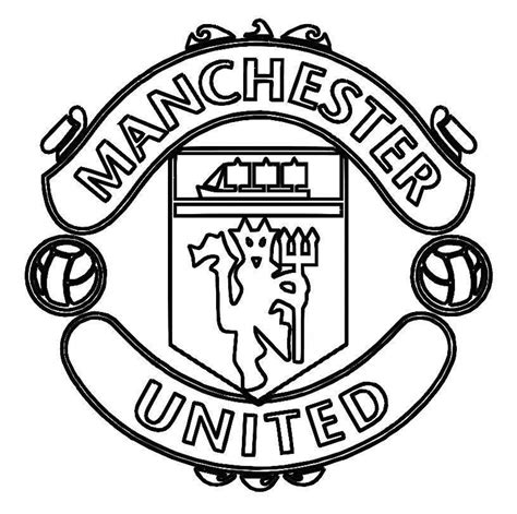 Print Manchester United Logo Soccer Coloring Pages Or Download | Football coloring pages ...