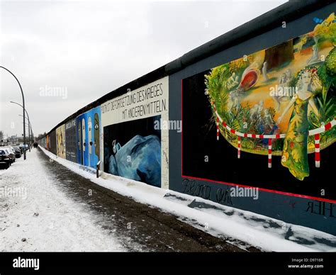 The Berlin Wall 1961-1989. Graffiti on the remaining section of the ...