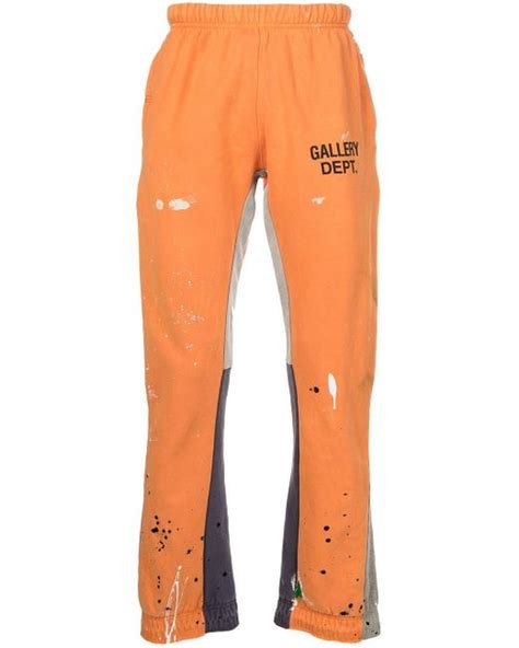 GALLERY DEPT. Cotton Flared Paint-splatter Track Pants in Orange for ...