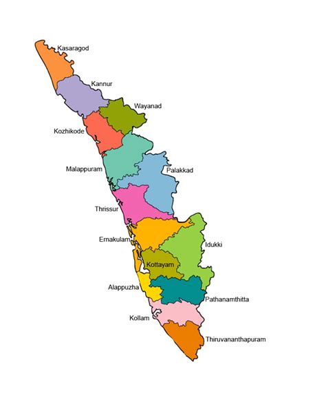 Map Of Kerala In Malayalam : കേരള ഭൂപടം | Kerala Map in Malayalam ...