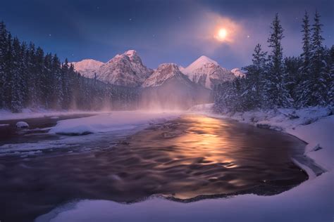 "Wonder of Moonlight" | Morants Curve - Alberta - Fine Art Photography Prints For Sale | Bryce ...