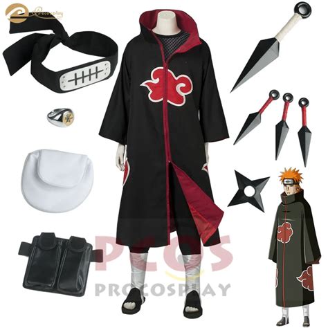 Naruto Shippuden Best Set ~ Akatsuki Pain Leader Deva Path Tendo Yahiko cosplay costume ...