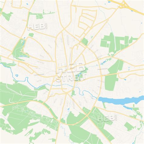 Holstebro, Denmark Vector Map - Classic Colors - HEBSTREITS Sketches