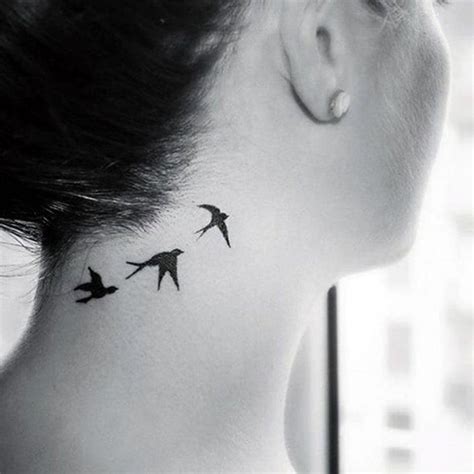 small bird tattoo on neck | Tiny Tattoo inc