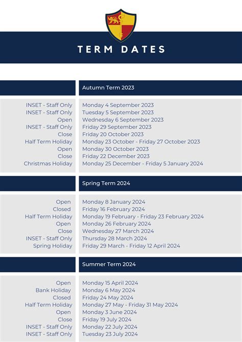 Term Dates – Prenton High