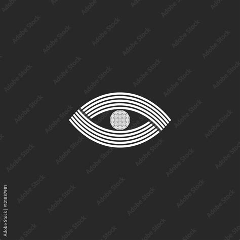 Eye logo monogram creative design mockup. Black and white simple media ...