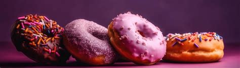 Premium AI Image | A pink donut with sprinkles on it