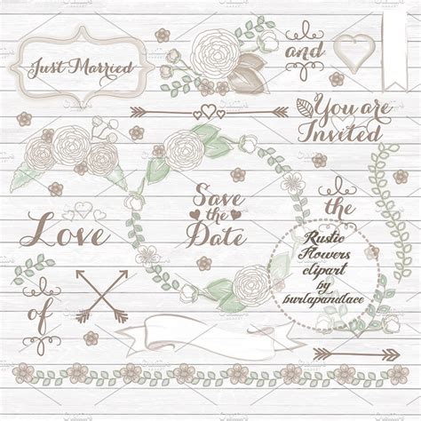 Rustic wedding clipart | Illustrations ~ Creative Market